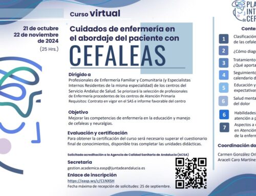 Curso virtual «Cuidados de enfermería en el abordaje del paciente con cefaleas»